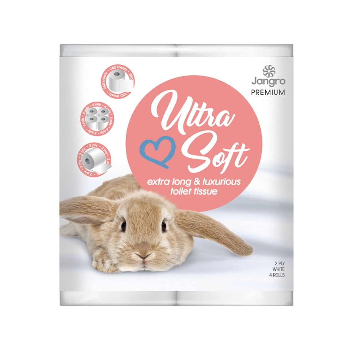 40 ROLLS PREMIUM ULTRA SOFT TOILET ROLLS 2PLY 280 SHEET