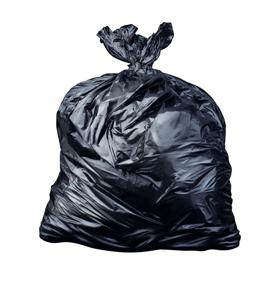 200x BLACK REFUSE SACKS 18x29x39 30MICRON HEAVY DUTY