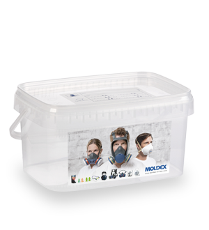 RESEALABLE MOLDEX PLASTIC CONTAINER HALF MASK