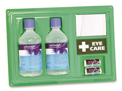 EYE WASH STATION 2 BOTTLES AND TWO PADS