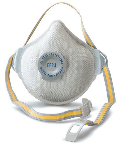 5x MOLDEX 3405 FFP3 VALVED REUSABLE HALF MASKS